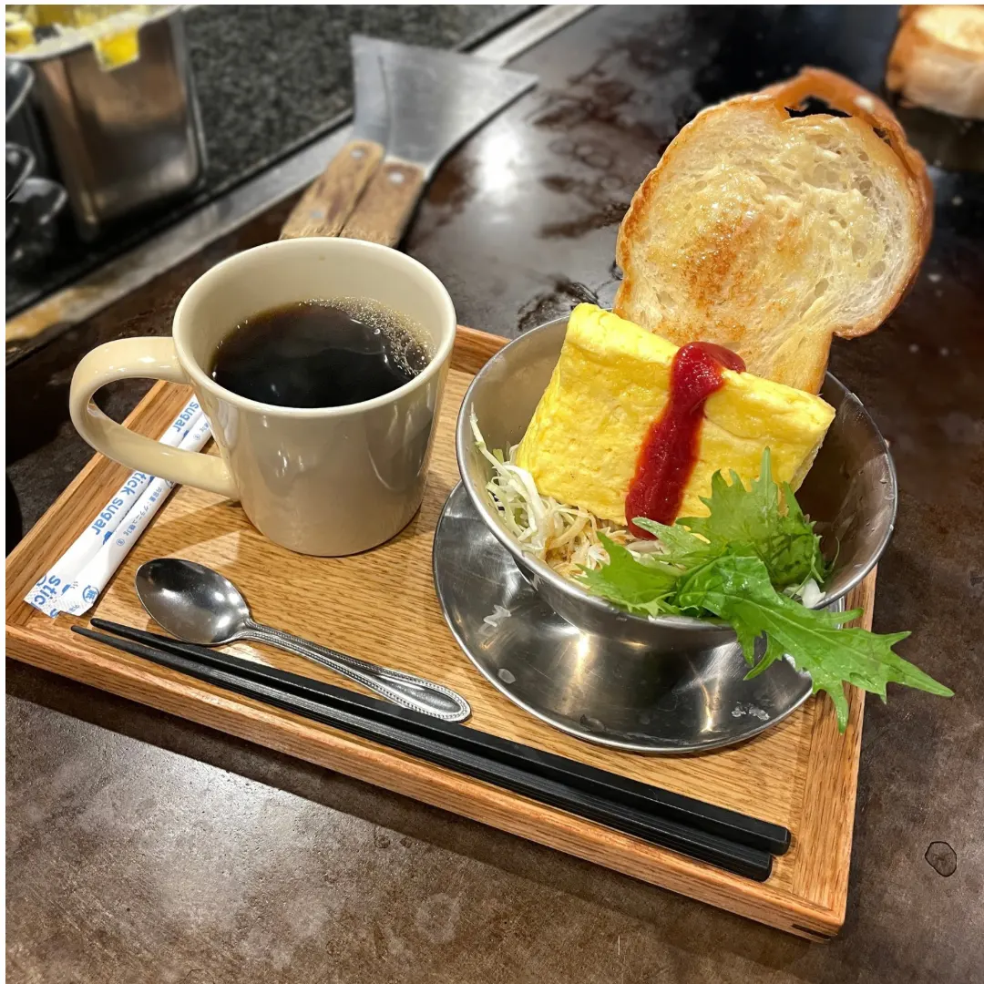 EJ牧場 朝メニュー 卵焼きとパン